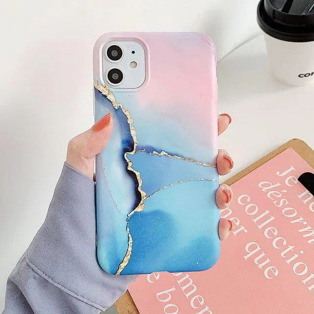 Retro Marble Matte Case