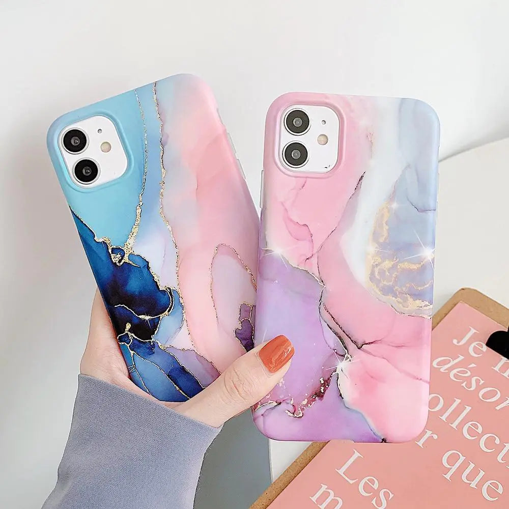Retro Marble Matte Case