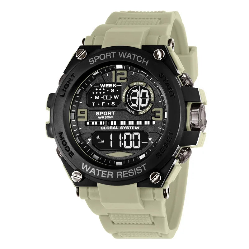 Men Waterproof Sports Watches Multifunction Electronic Watches Anti Drop and Shock-absorbing Wristwatches