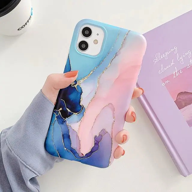 Retro Marble Matte Case