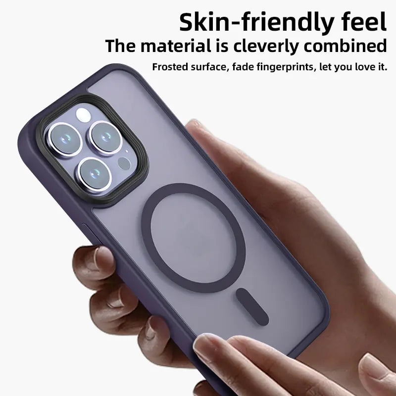 Translucent Matte Magsafe Magnetic Wireless Charging Phone Case