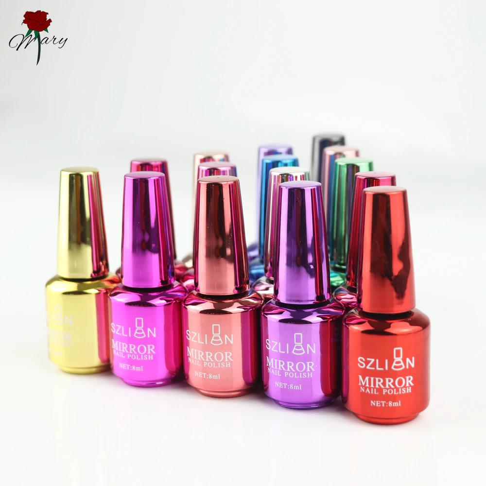 gold chrome nail polish