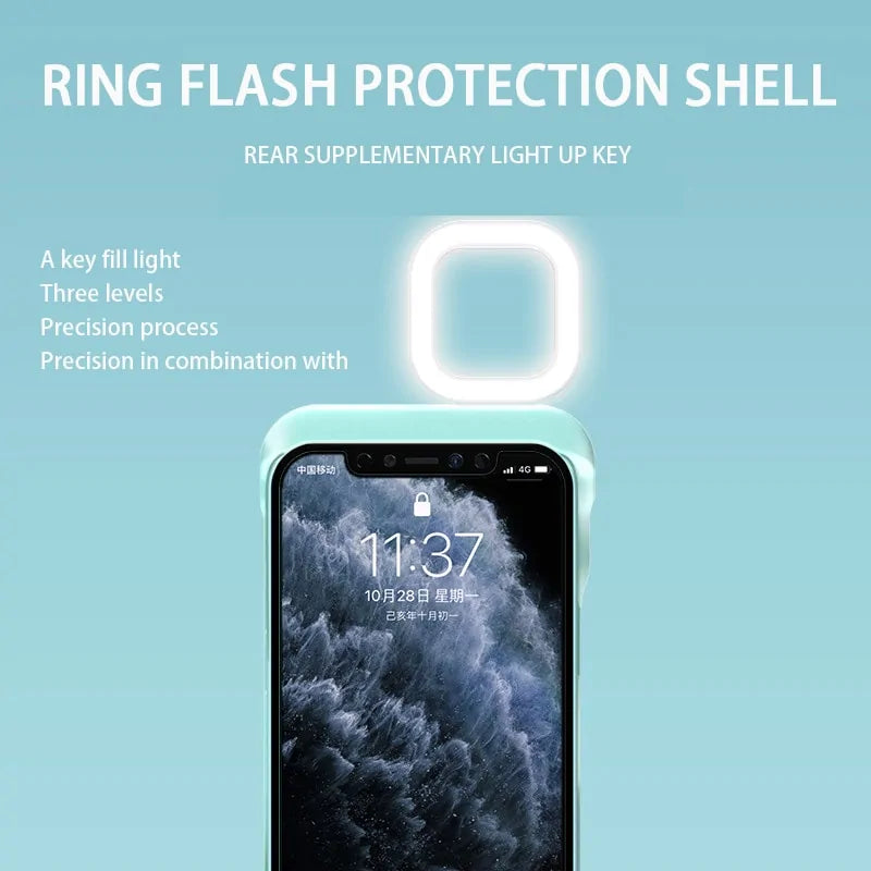 Selfie Ring Light Phone Case for iPhone 12