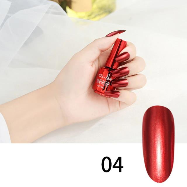 gold chrome nail polish