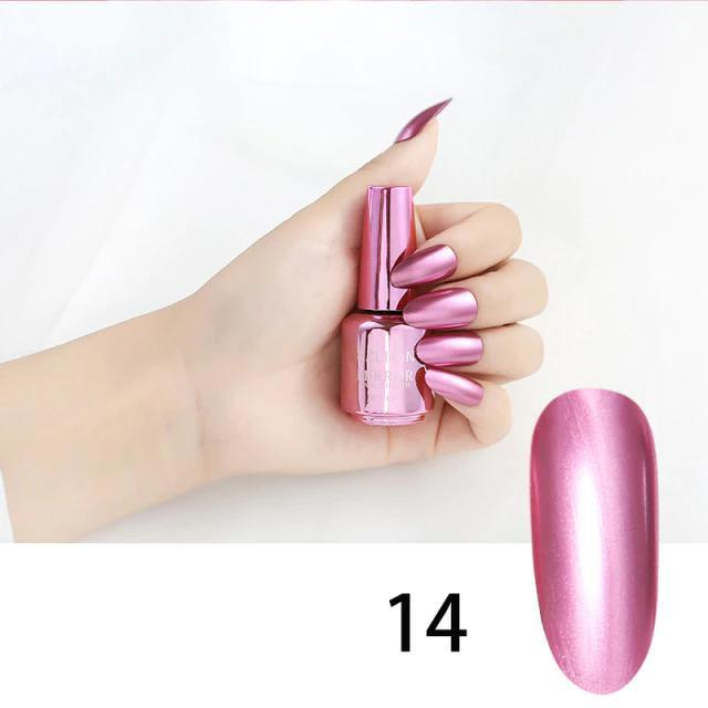 gold chrome nail polish