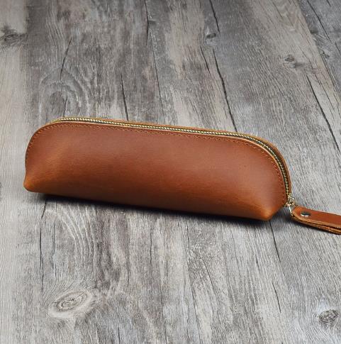 Handmade Genuine Leather Pencil Bag