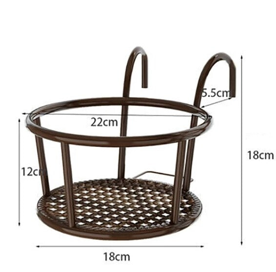 European Style Balcony Iron Flower Hanging Basket