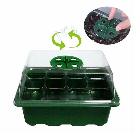 Seed Starter Germination Box - 12 Hole Seedling Trays