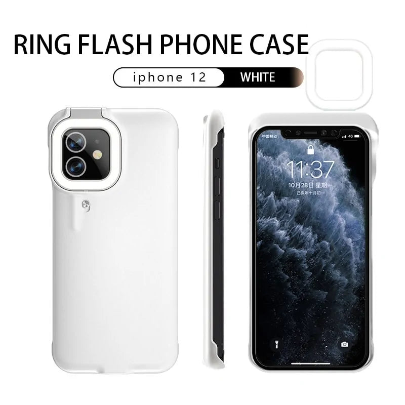 Selfie Ring Light Phone Case for iPhone 12