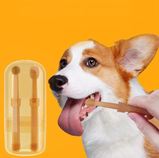 Teeth Whitening Pet Silicone Soft Toothbrush