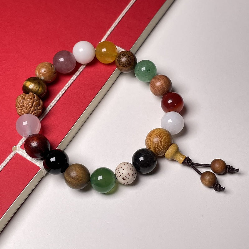 Hangzhou Lingyin same style multi-treasure Bodhi 18-seed bracelet generation Big Sky agate style 18-seed Buddha beads handheld