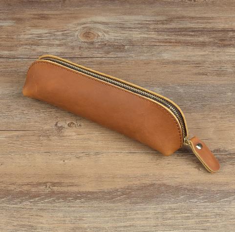 Handmade Genuine Leather Pencil Bag