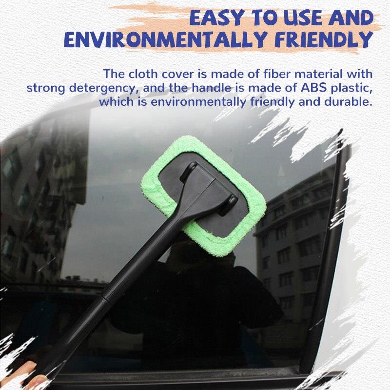Ergonomic Handled Microfiber Car Window Cleaner