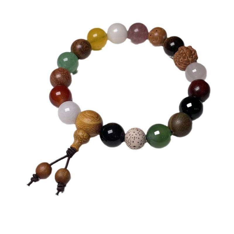 Hangzhou Lingyin same style multi-treasure Bodhi 18-seed bracelet generation Big Sky agate style 18-seed Buddha beads handheld