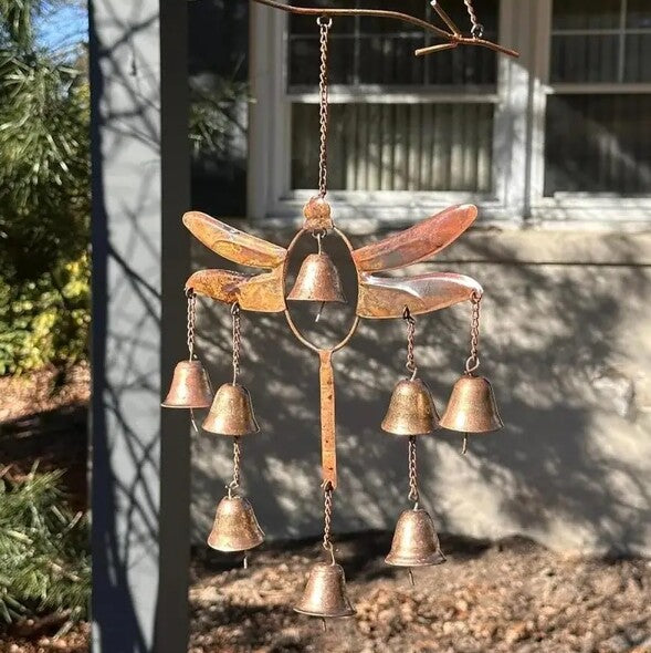 Metal Music Wind Chime Dragonfly Hang Ornaments