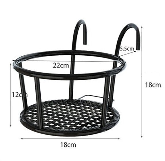 European Style Balcony Iron Flower Hanging Basket