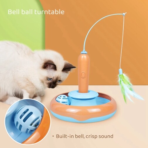 Electric Cat Stick and Tracks Toy - Automatic