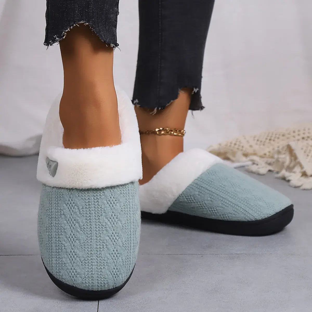 Winter Furry Slippers Indoor Outdoor Fluffy Suede