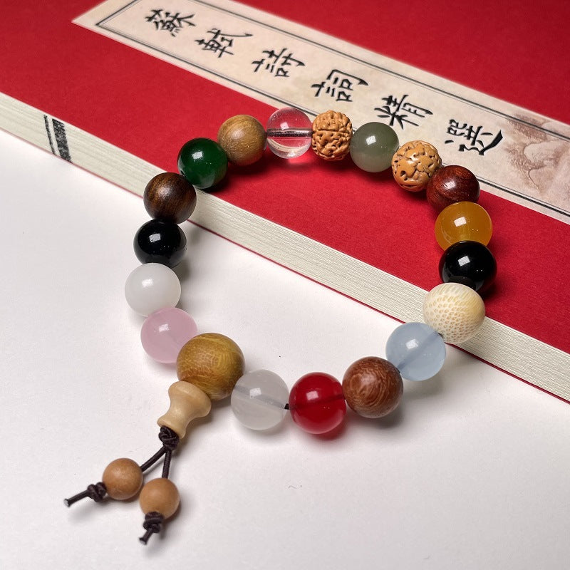Hangzhou Lingyin same style multi-treasure Bodhi 18-seed bracelet generation Big Sky agate style 18-seed Buddha beads handheld