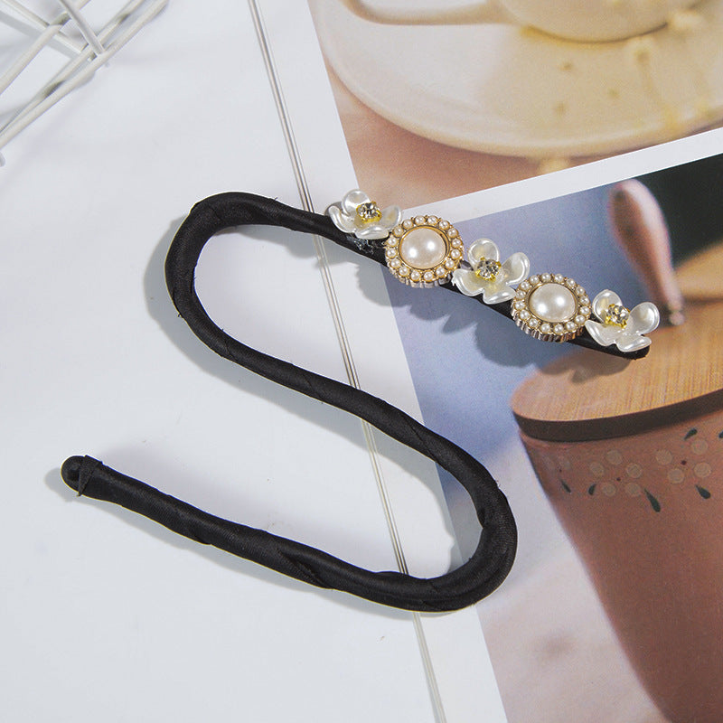 Cross-border Summer Pearl Lazy Twist Clip Women's Ball Head Curler Hair Card Internet Celebrity Elegant Hair Flower Hair Accessories