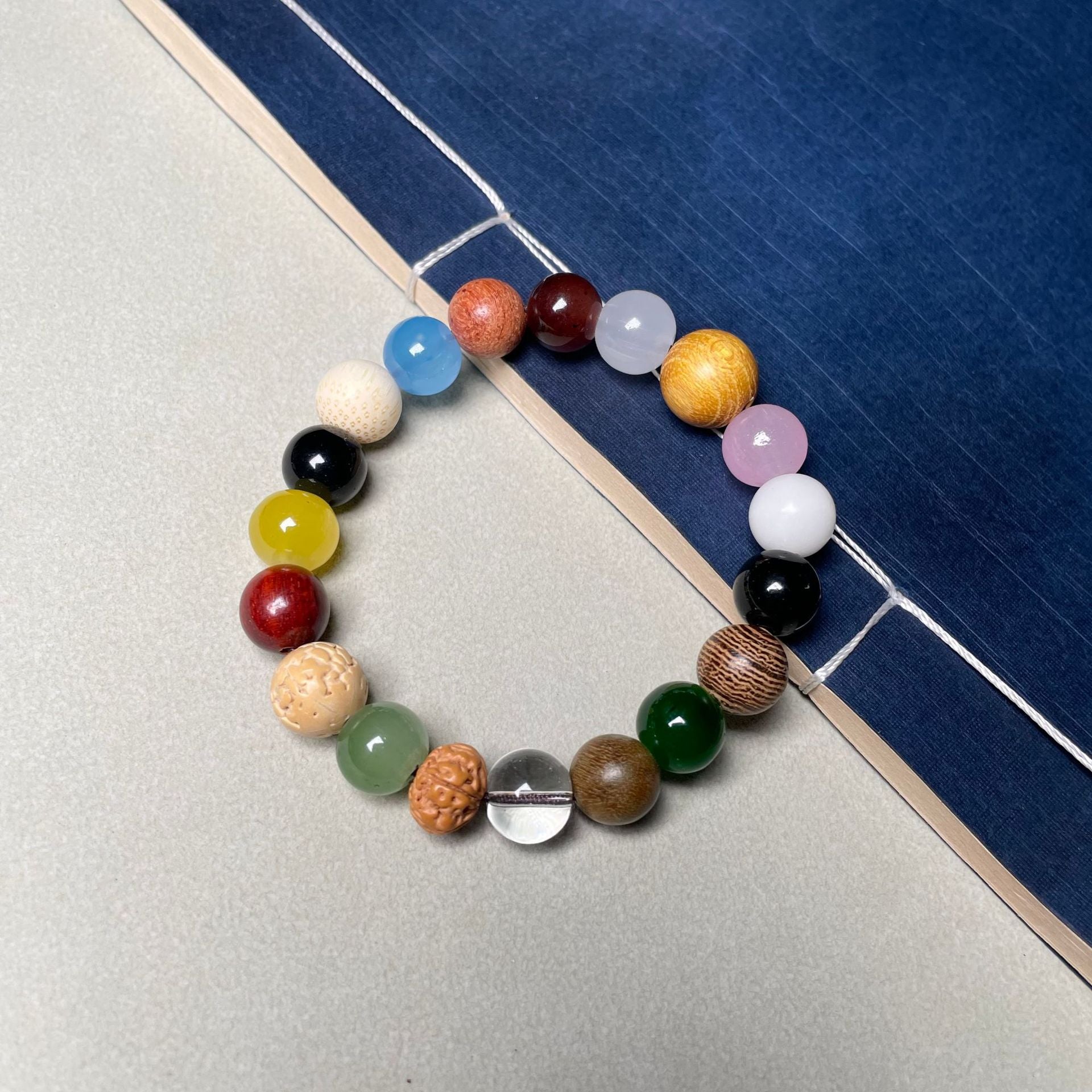 Hangzhou Lingyin same style multi-treasure Bodhi 18-seed bracelet generation Big Sky agate style 18-seed Buddha beads handheld