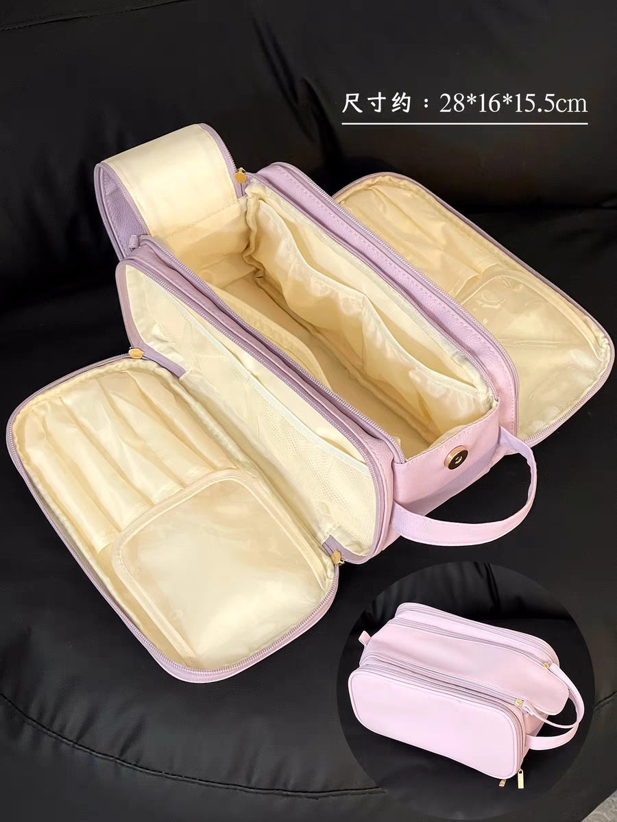 Portable Storage Cosmetic Bag Large Capacity New Travel Wash Bag Desktop Wash Cosmetic Brush Storage Bag