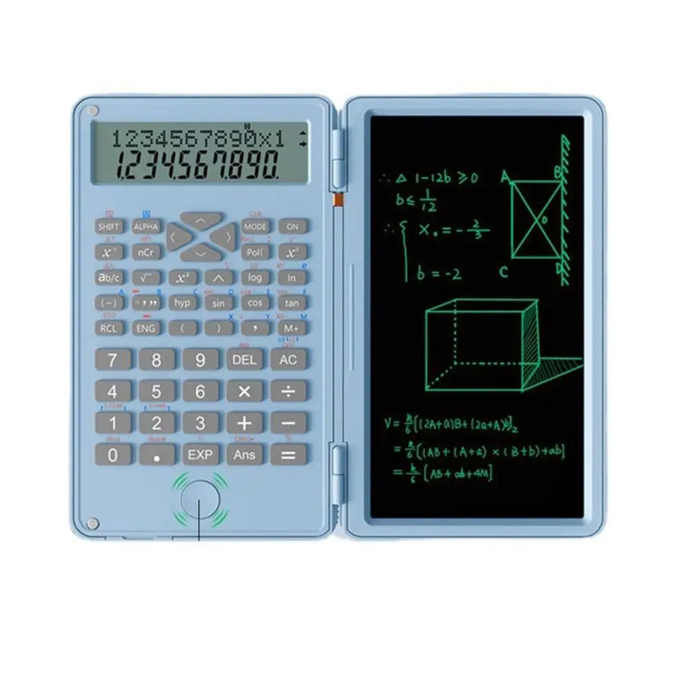 3 in 1 Scientific Calculator Foldable 6-inch Office LCD Drawing Pad Portable Erasable Digital Writing Tablet