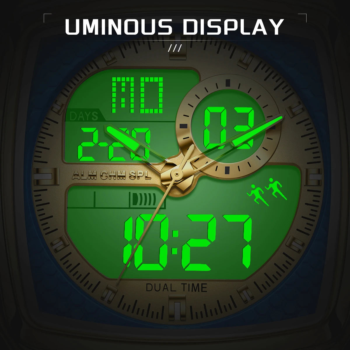 LIGE Digital Watches Men Sports Luminous Multifunction Waterproof Women Wristwatch For Men Outdoor Running Student Lights Synoke
