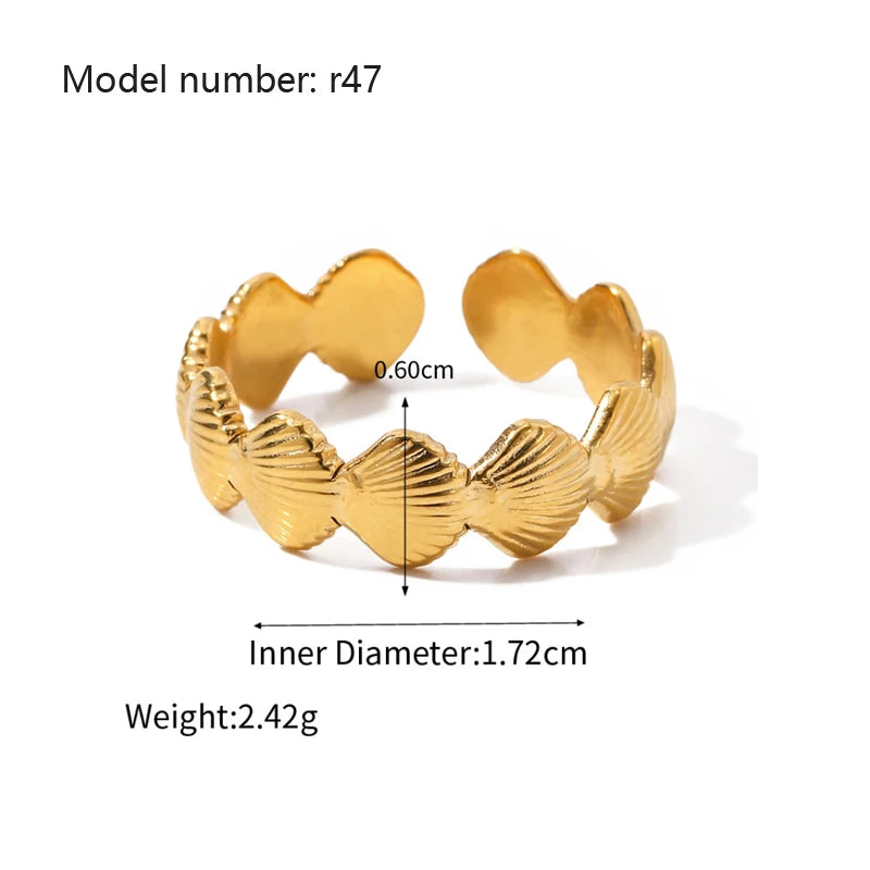 2025 Vintage Hollow Zircon Rings For Women Metal Gold Color Trend Luxury Snake Shape Vintage Trendy Stainless Steel Ring Jewelry
