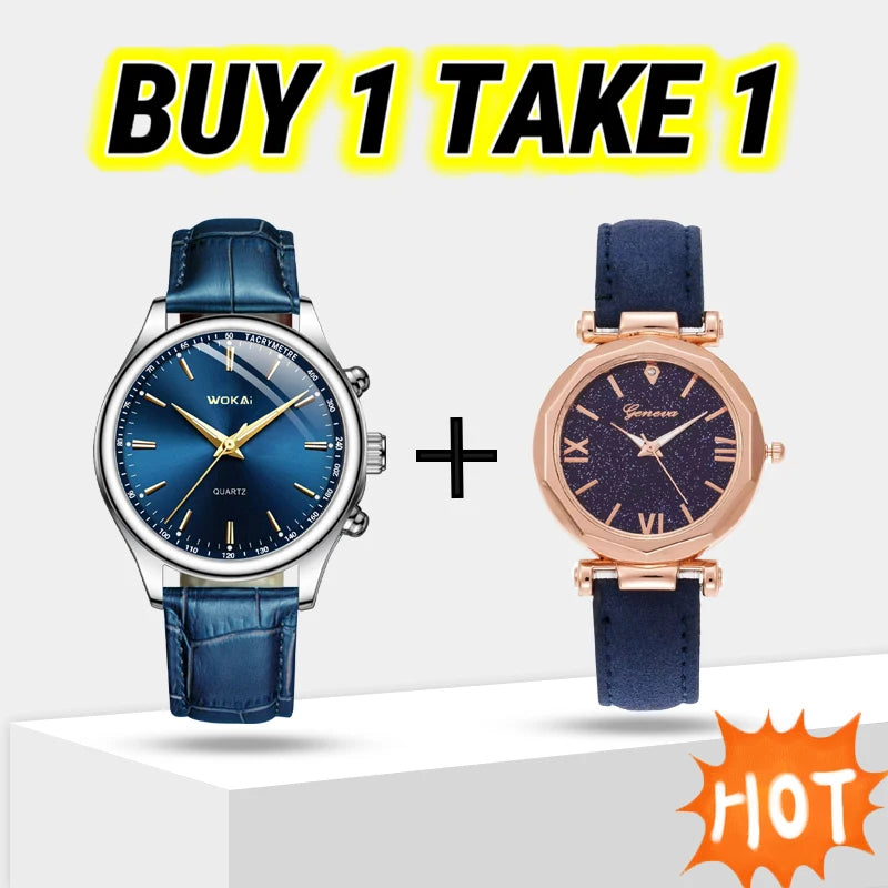 New 2023wokai business watch Quartz sports watch leisure belt men's women's clock