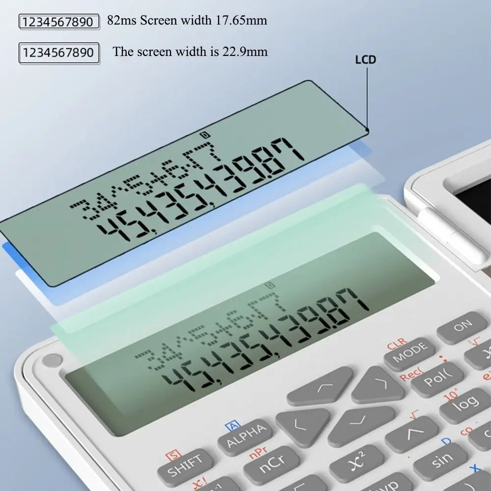 3 in 1 Scientific Calculator Foldable 6-inch Office LCD Drawing Pad Portable Erasable Digital Writing Tablet