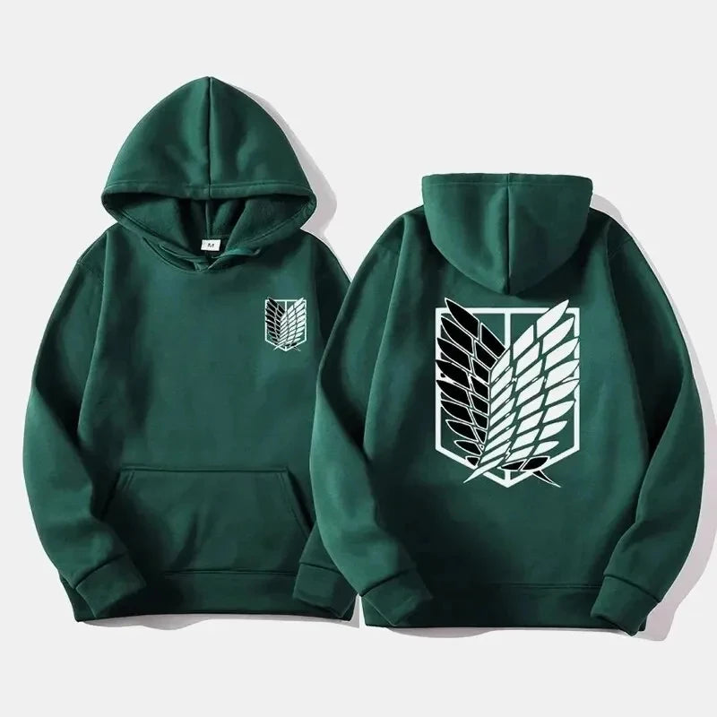 2024 men's hoodies, anime hoodies, street apparel for men and women, pullovers, Harajuku, Attack on Titan, hoodies, sweatshirts,