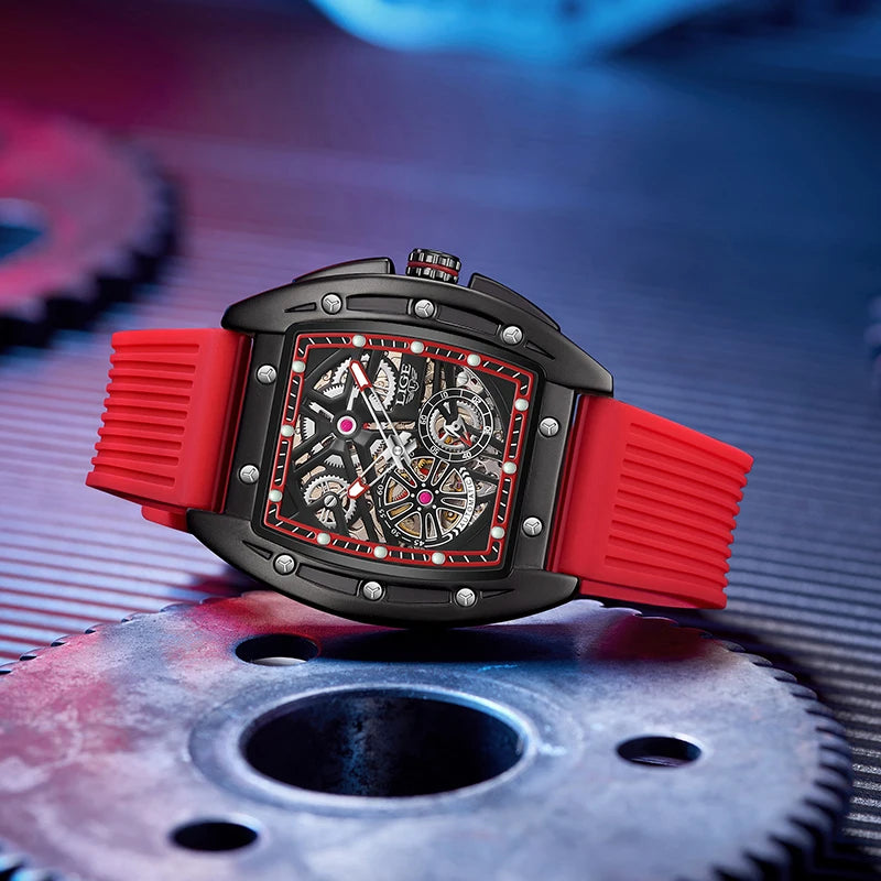 LIGE Automatic Mechanical Watches for Man Luxury Watch Men Waterproof Wristwatch Rubber Strap Relogio Masculion Free Shipping