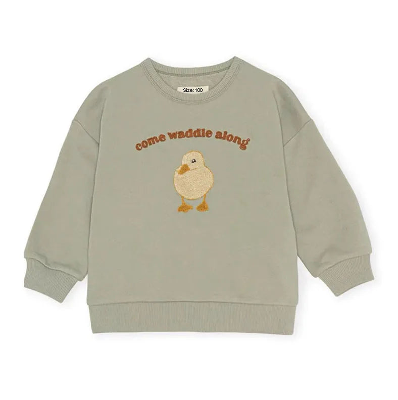 Kids Sweatshirts for Boys Girls Cute Long Sleeve Sweatshirts Children's Cotton Pullover Top