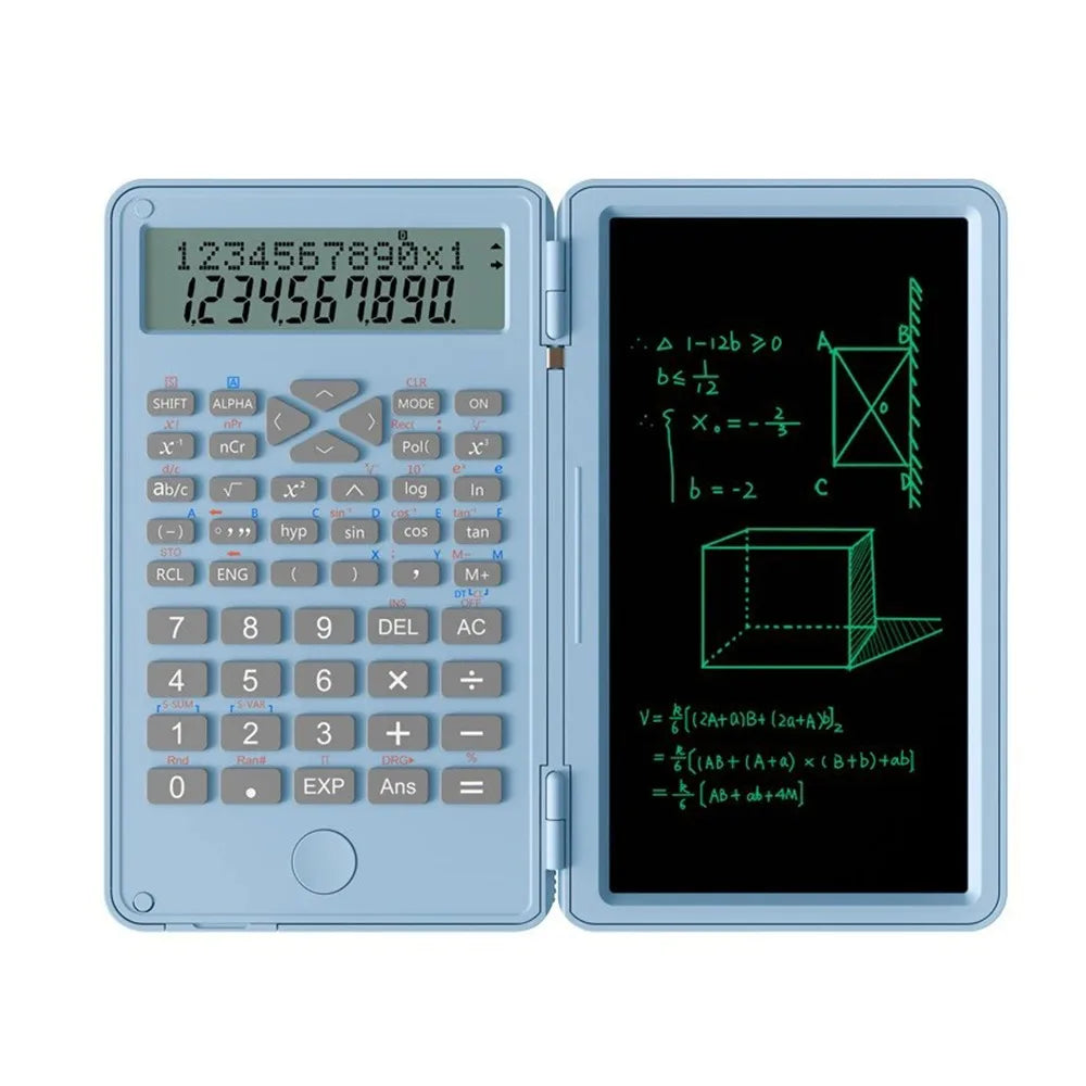 3 in 1 Scientific Calculator Foldable 6-inch Office LCD Drawing Pad Portable Erasable Digital Writing Tablet