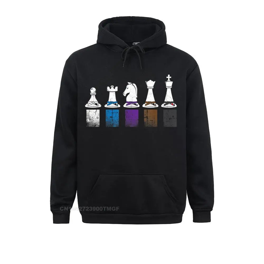 Hoodies Jiu Jitsu Belt Rank Chess Vintage BJJ Oversized Hoodie Summer Long Sleeve  Men Sweatshirts Cool Sportswears 2021 Newest