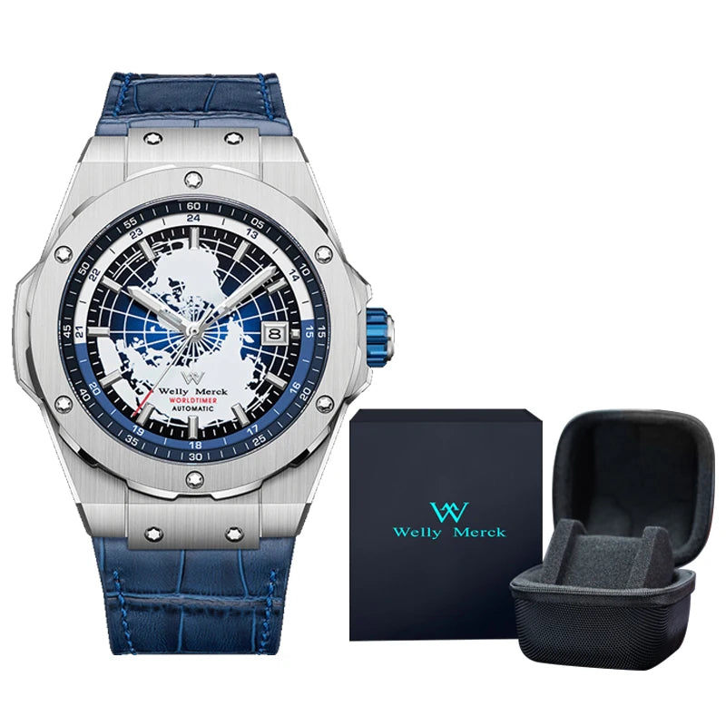 WM Watch Welly Merck High Quality End Luxury Men Watches reloj hombre Business Automatic Mechanical Wrist Watches For Man WM124