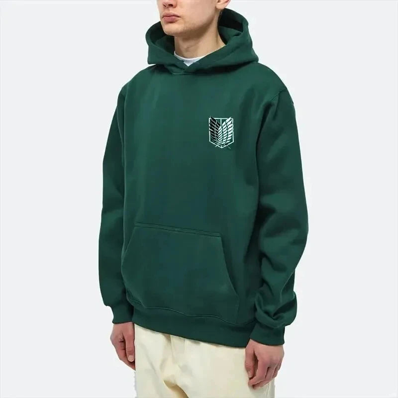 2024 men's hoodies, anime hoodies, street apparel for men and women, pullovers, Harajuku, Attack on Titan, hoodies, sweatshirts,
