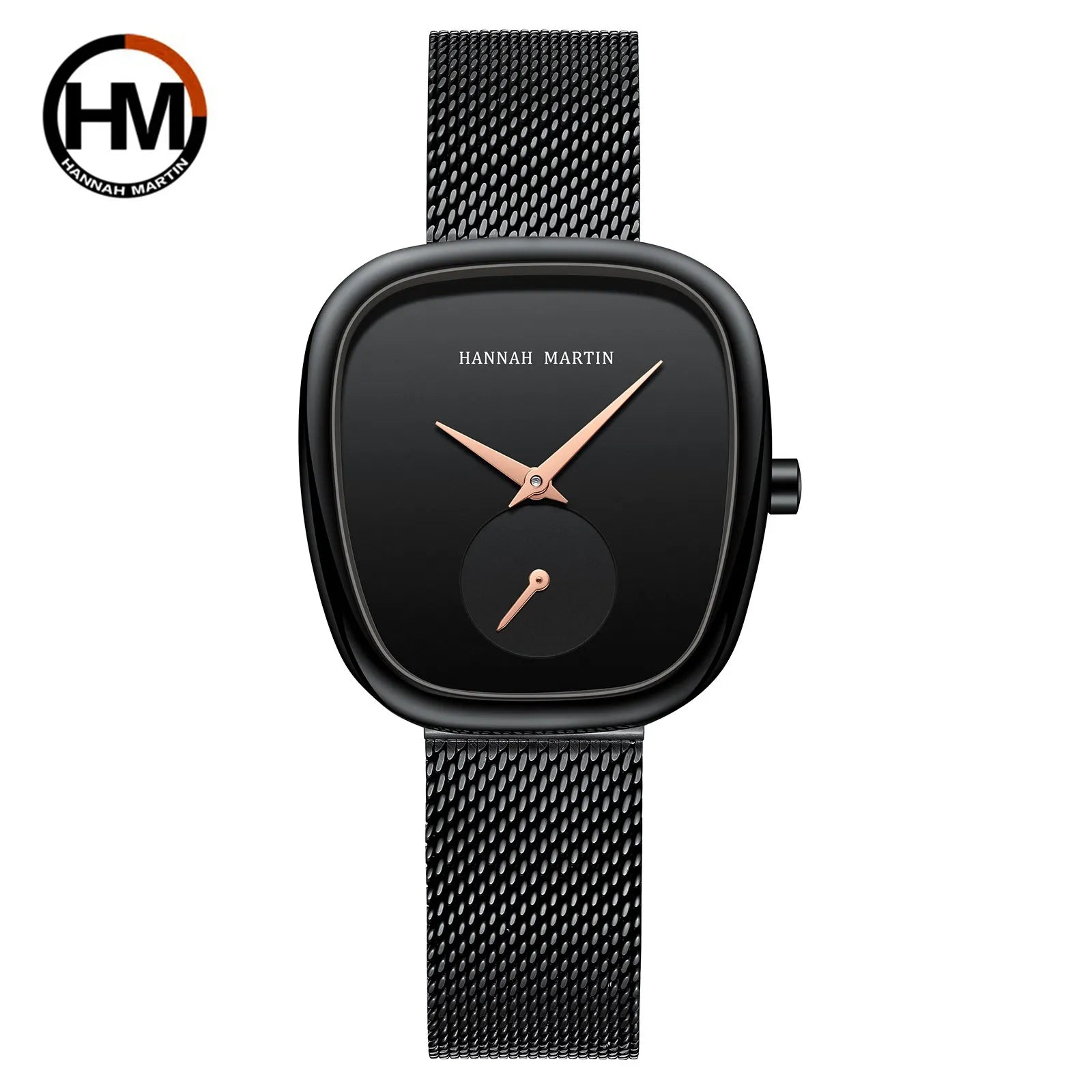 2025 New Women's Quartz Wristwatch 34mm Wine Barrel Rose Gold Black Stopwatch Fashionable Minimalist Style Oval Women's Watches