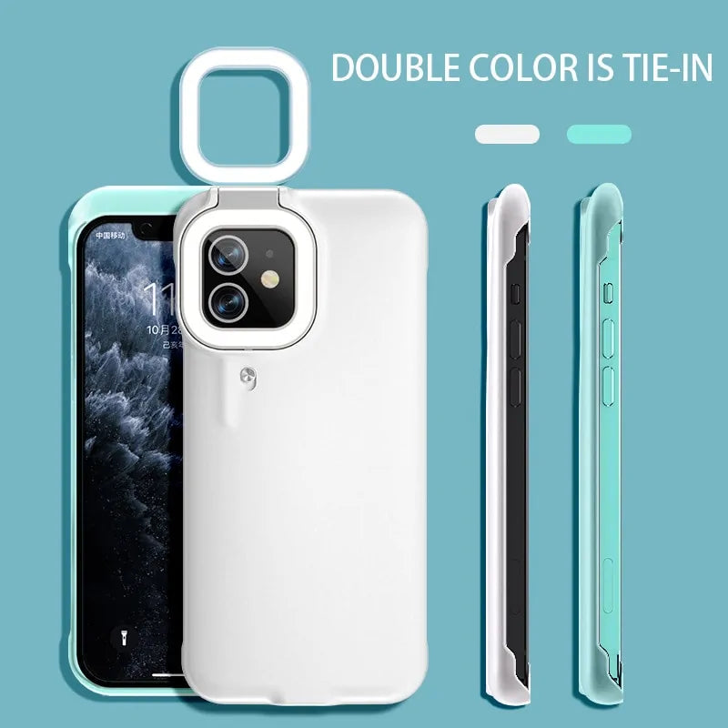 Selfie Ring Light Phone Case for iPhone 12