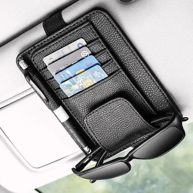 Car Sun Visor Bill Pen Business Card Holder