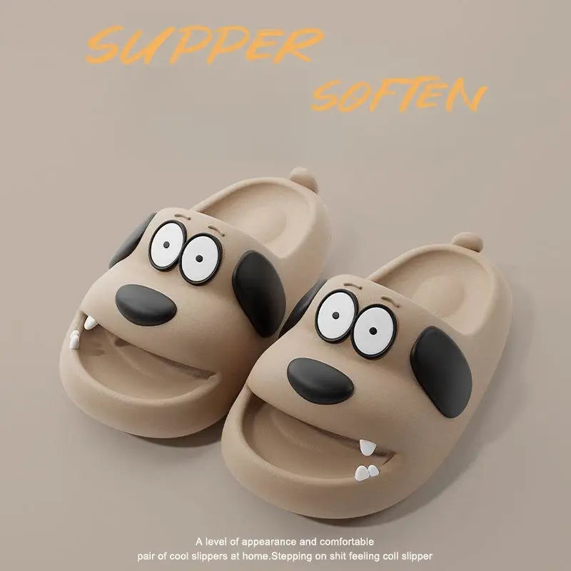 Cartoon Dog Flip Flops