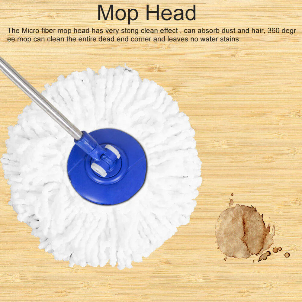 6 Pack Replacement Microfiber Mop Head Refill 360° Spin Easy Cleaning For Mop