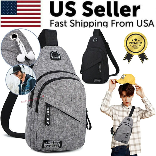 Unisex Cross Body Travel Sports Shoulder Backpack