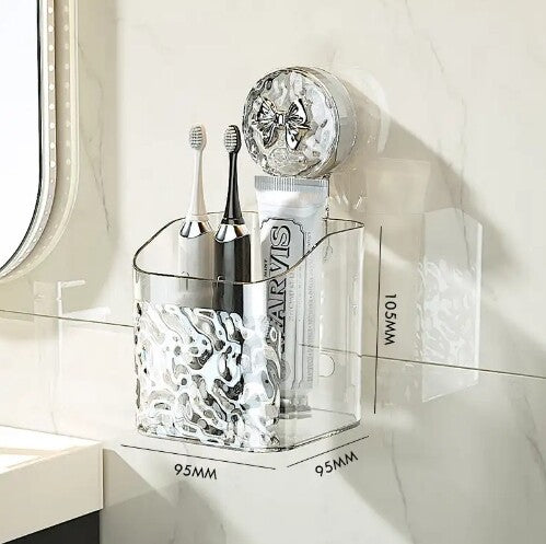 Light Luxury Style Glacier Pattern Suction Cup Shelf