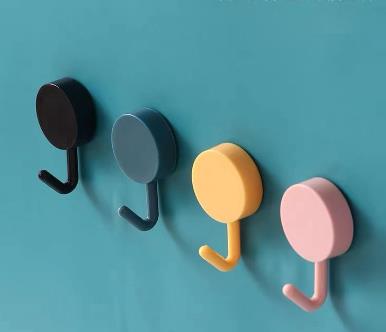 Nordic Round Small Hook Creative Adhesive Hook Strong Adhesive Seamless Hook Plastic Paste Hook Hanger on the Wall