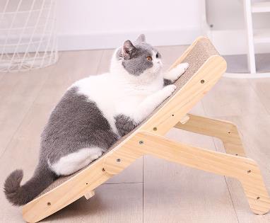 Wooden Cat Scratch Bed