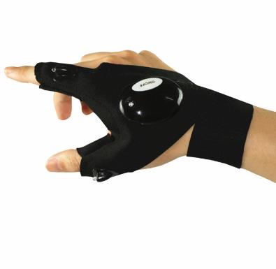 Fingerless Glove With LED Flashlight