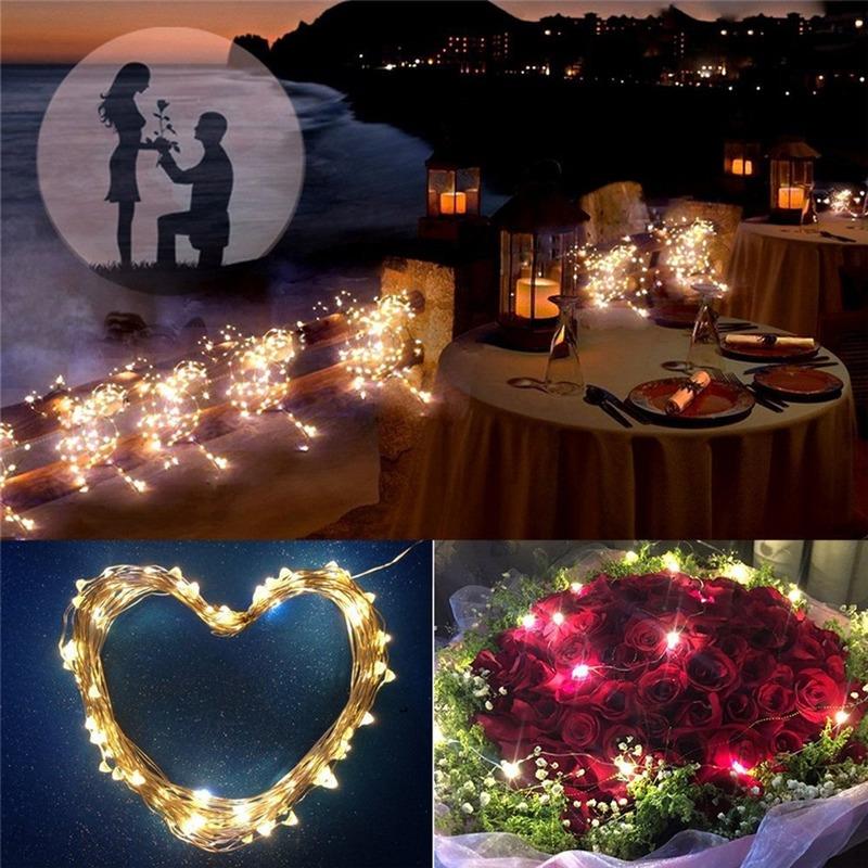 Home Solar Copper Wire Led Light String Decoration