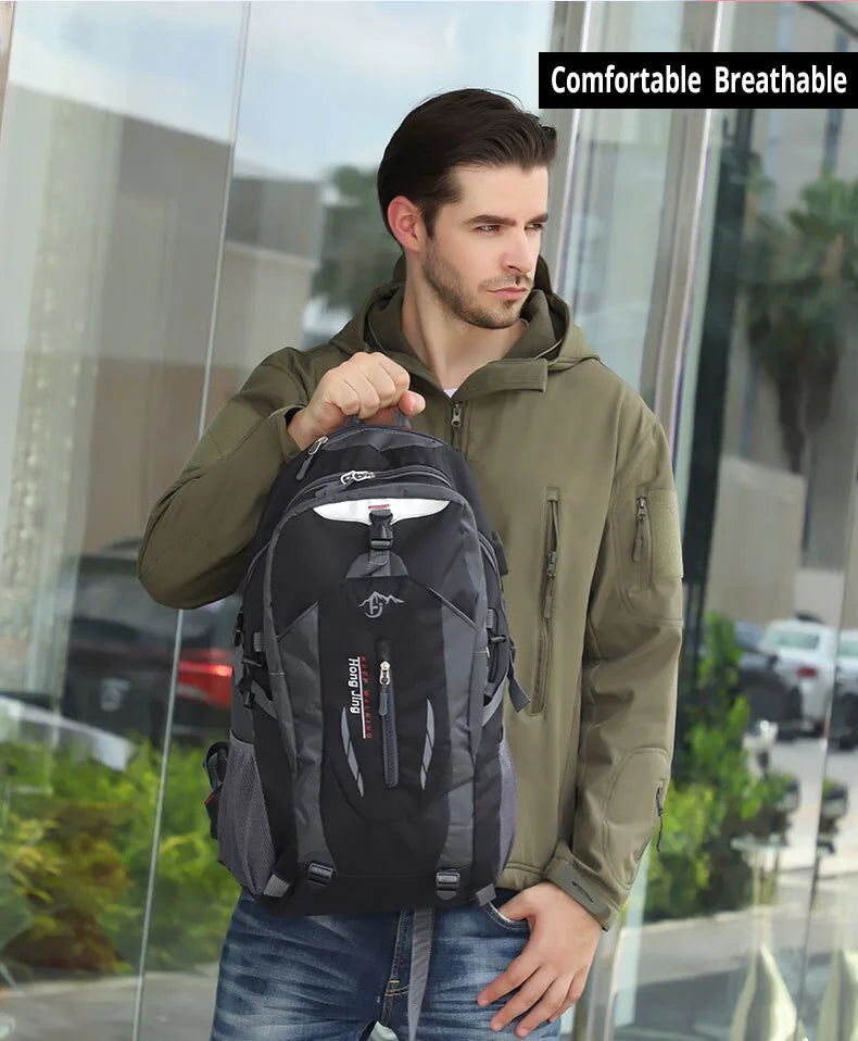 40L Men & Women Travel Backpack Rucksack - Camping, Laptop, Hiking, School Book Bag - USA